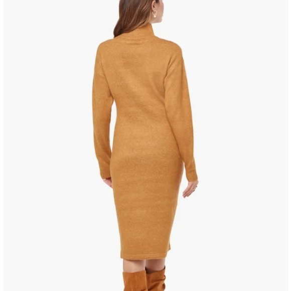 Funnel neck midi sweater dress - Picture 2 of 3